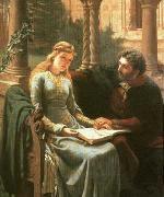 Edmund Blair Leighton Abaelard und seine Schulerin Heloisa oil on canvas